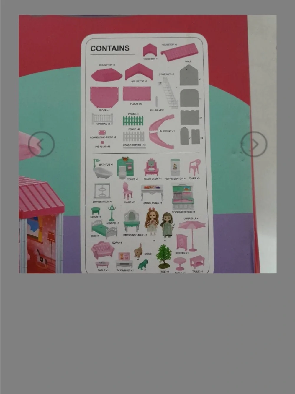 Deluxe Pink Multi-Level Dollhouse Playset with Slide and Furniture